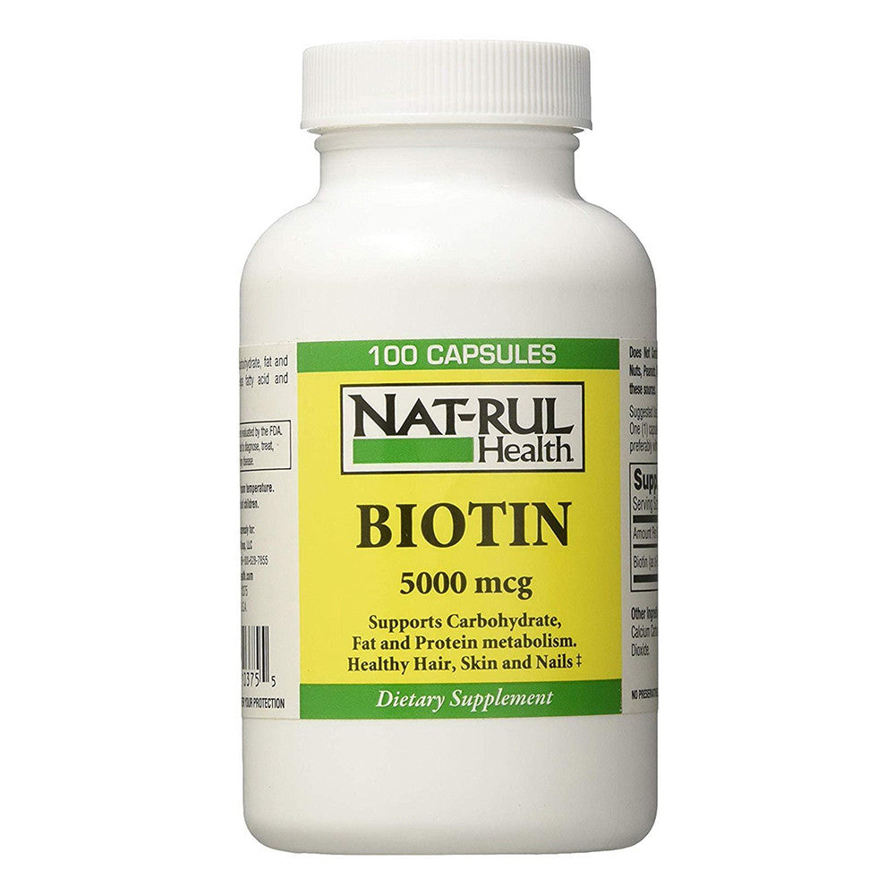 Natrul Health Biotin 5000Mg Capsules - 100 Ea